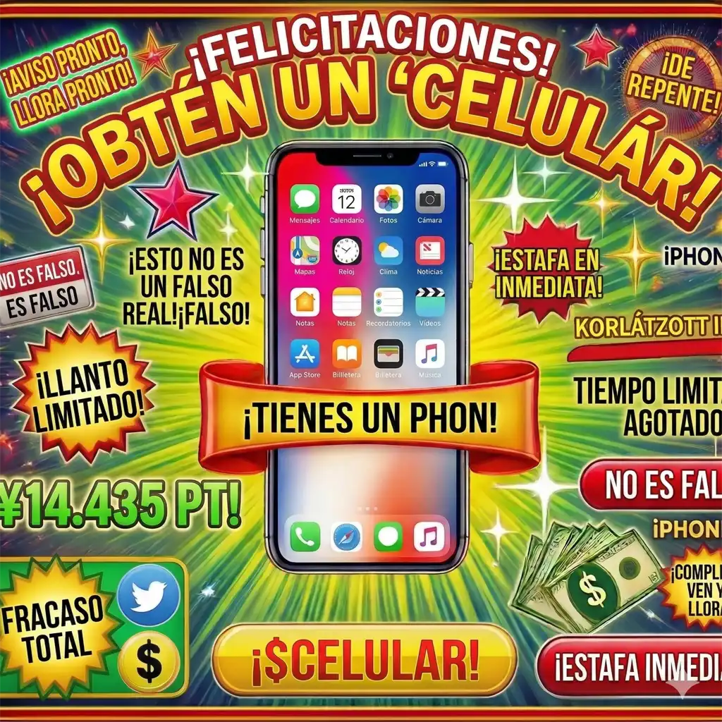 ¡Felicidades! ¡Has ganad un teléfono! ¡Feclama ahora!