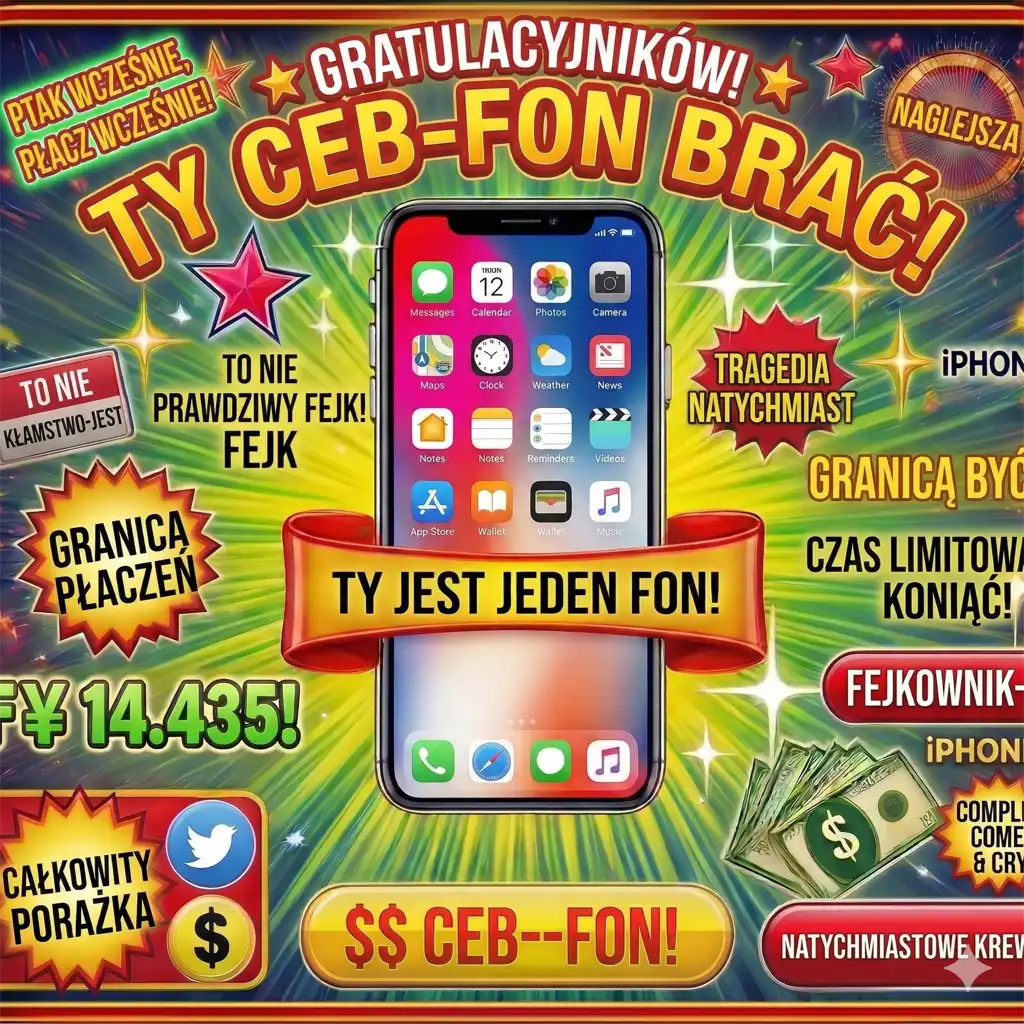 Gratulacje! Wygrałeś (wan) telefon! Odbierz (flaim) teraz!