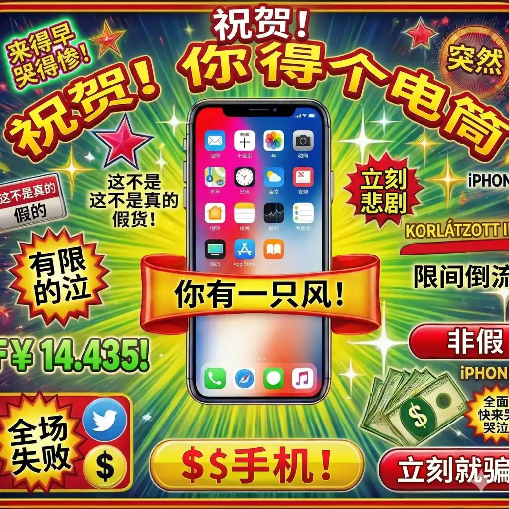 恭喜!你中了一台手机!现在就领奖 (Flaim)!