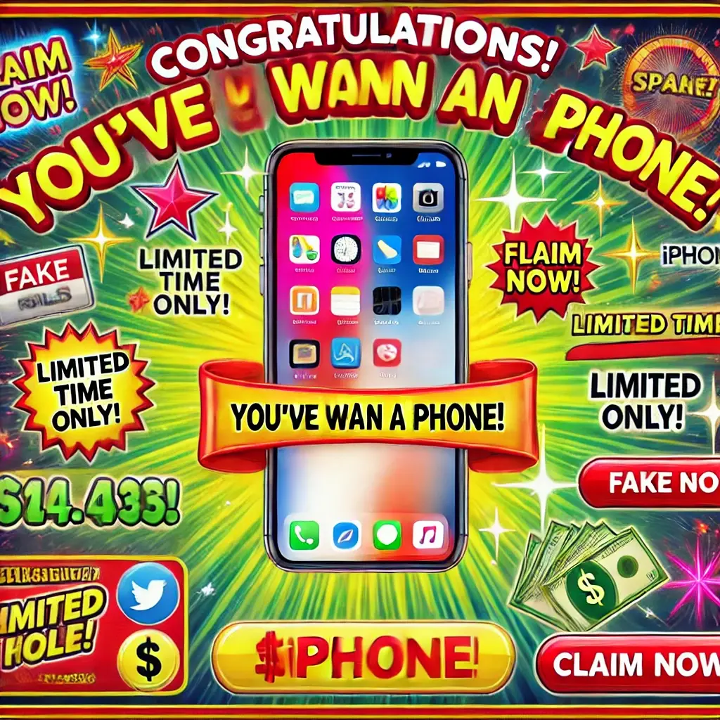 Congratulations! You've wan a phone! Flaim now!